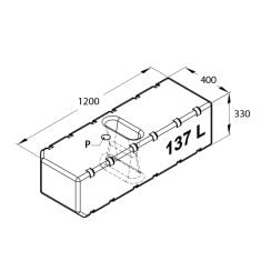 137 liter tank til diesel, vand og spildevand