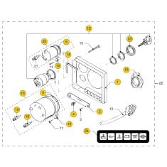 Vetus M4.15 - M4.17 Instrument panel ‘22’ standard <2001