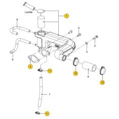 Vetus M4.55 Air intake housing