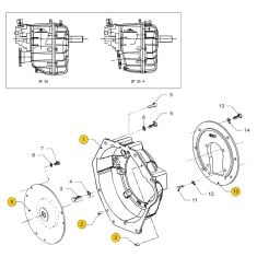 Vetus M4.55 - M4.56 Flywheel housing ZF25 (A)