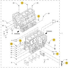 Vetus Engine block - M4.55 - M5.56