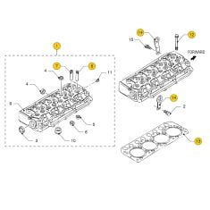 Vetus M4.55 - M4.56 Cylinder head Spare Parts