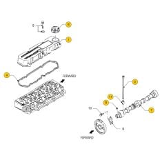 Vetus Rocker cover + camshaft - M4.55 - M5.56