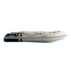 Yellow V inflatable boat without air-/alu deck 3,3m., grey and blue