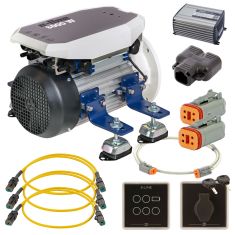 E-LINE elektrisk inbord-motorstarterpakke 7.5 kW, 48 VDC (maks. input 10.2 kW), anbefalet til både op til ca. 9 m / 5 tons