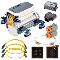 E-LINE elektrisk inbord-motorstarterpakke 22 kW, 48 VDC (maks. input 24.2 kW), anbefalet til både på ca. 12–15 m / 10–12 tons