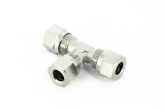 T-connector with compression fittings for 10mm
