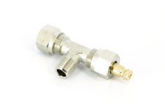 Stud branch tee 1/4" BSP with air- bleeding nipple and for 100mm (used on mt52/72/125/17)
