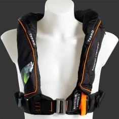 TeamO Offshore 170N BackTow Redningsvest - auto – Sort med orange detaljer