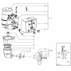 Vetus BOW3512D reservedele - motoridentifikation 12216260 - fremstillet 2014 - 2018 (tunnel Ø 150)