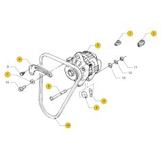 Vetus M2.02 M2.04 M2.06 M2.C5 M2.D5 Alternator 40 A