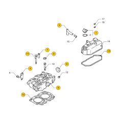 Vetus M2.02 M2.04 M2.06 M2.C5 M2.13 M2.18 M2.D5 Cylinder head