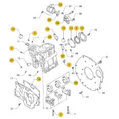 Vetus Engine block for M2.02, M2.04, M2.06, M2.C5, M2.D5, M2.13, M2.18