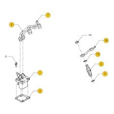 Vetus Fuel system for M2.02, M2.04, M2.06, M2.C5, M2D5, M2.13, M2.18