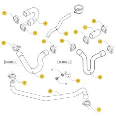 Vetus Hoses for M2.02, M2.04, M2.C5, M2.D5, M2.06