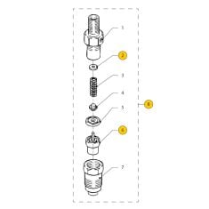 Vetus M2 Nozzle holder - for M2.02, M2.04, M2.06, M2.C5, M2D5, M2.13, M2.18