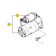 Vetus Starter motor for engine M2.02, M2.04, M2.06, M2.C5, M2.D5, M2.13, M2.18