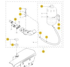 Vetus Calorifier connection I for engine M2.02, M2.04, M2.06, M2.C5, M2D5