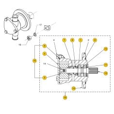 Vetus Seawater pump for M2 & M3 - new version