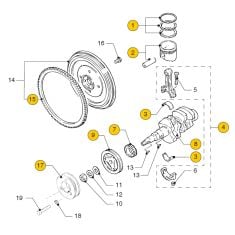 Vetus Crankshaft for engine M2.02, M2.06, M2.13, M2.18