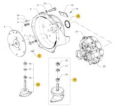 Vetus M2.04 M2.06 M2.C5 M2.D5 Flywheel housing PRM