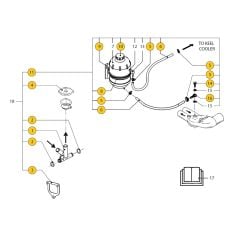 Vetus Calorifier connection II Keelcooling for M2.02 - M2.04 - M2.06 - M2.C5 - M2D5 - M2.13 - M2.18