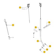 Vetus M4.15 - M4.17 Oil dipstick