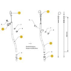 Vetus M4.35 - M4.45 Oil dipstick