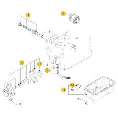 Vetus M4.14 - M4.15 - M4.35 - M4.45 Oil pan - oil pump