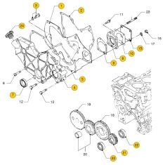 Vetus M4.14 - M4.15 - M4.35 - M4.45 PTO