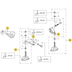 Vetus Engine supports - M4.55 - M5.56