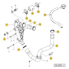 Vetus M4.55 Hoses - cooling system, coolant 06-2009 ver1