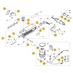 Vetus M4.55 Keel cooler manifold