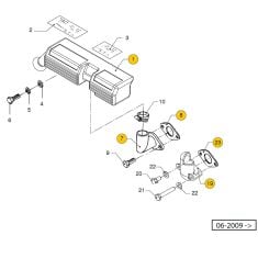 Vetus M4.15 - M4.17 Air intake housing >06-2009