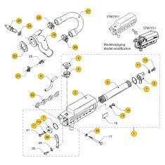 Vetus M4.15 - M4.17 - M4.35 - M4.45 Heat exchanger