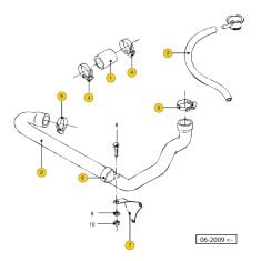 Vetus M4.15 - M4.17 Hoses, coolant <06-2009