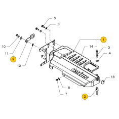 Vetus M4.35 - M4.45 Upper cover keel cooling