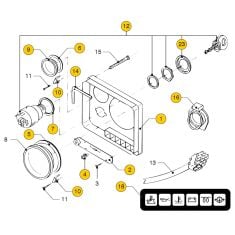 Vetus Instrument panel ‘20’ standard <2001