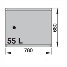 55 liter - Fleksible toilet og spildevandstank - lev. med 90 gr. 16 og 38 mm slangestudse