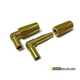 Vinklet messingfitting for nylonslange Ø 8 x 12 mm (HHOSE8..) (sæt af 2 stk.)
