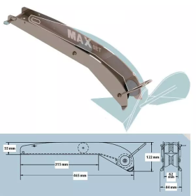 MAXSET ankerrulle til Maxset anker 4 - 6 kg, satin finish