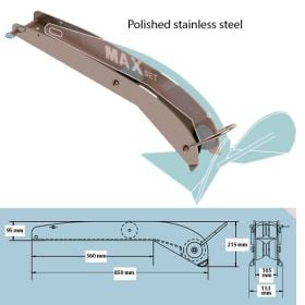 MAXSET ankerrulle til Maxset anker 25-40 kg, poleret