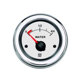 Niveaumåler instrument til ferskvand hvid 12/24 V